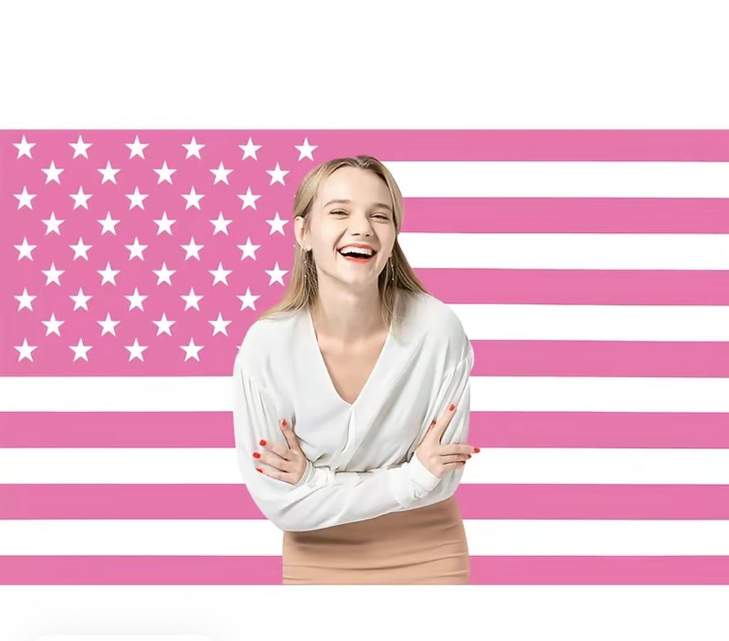 Custom Pink USA Flag