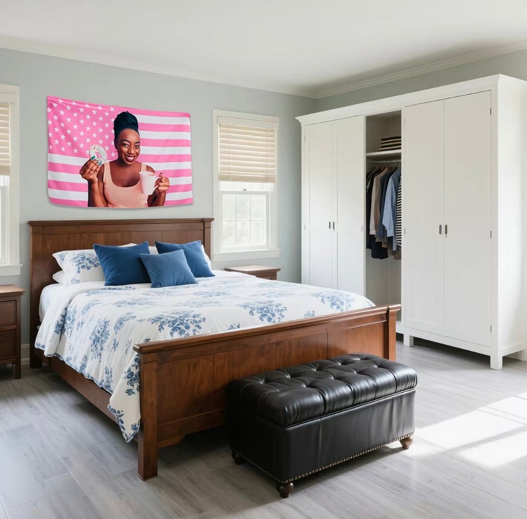 Custom Pink USA Flag