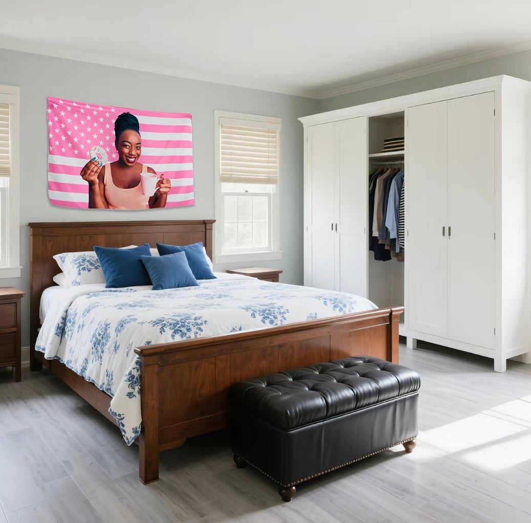 Custom Pink USA Flag