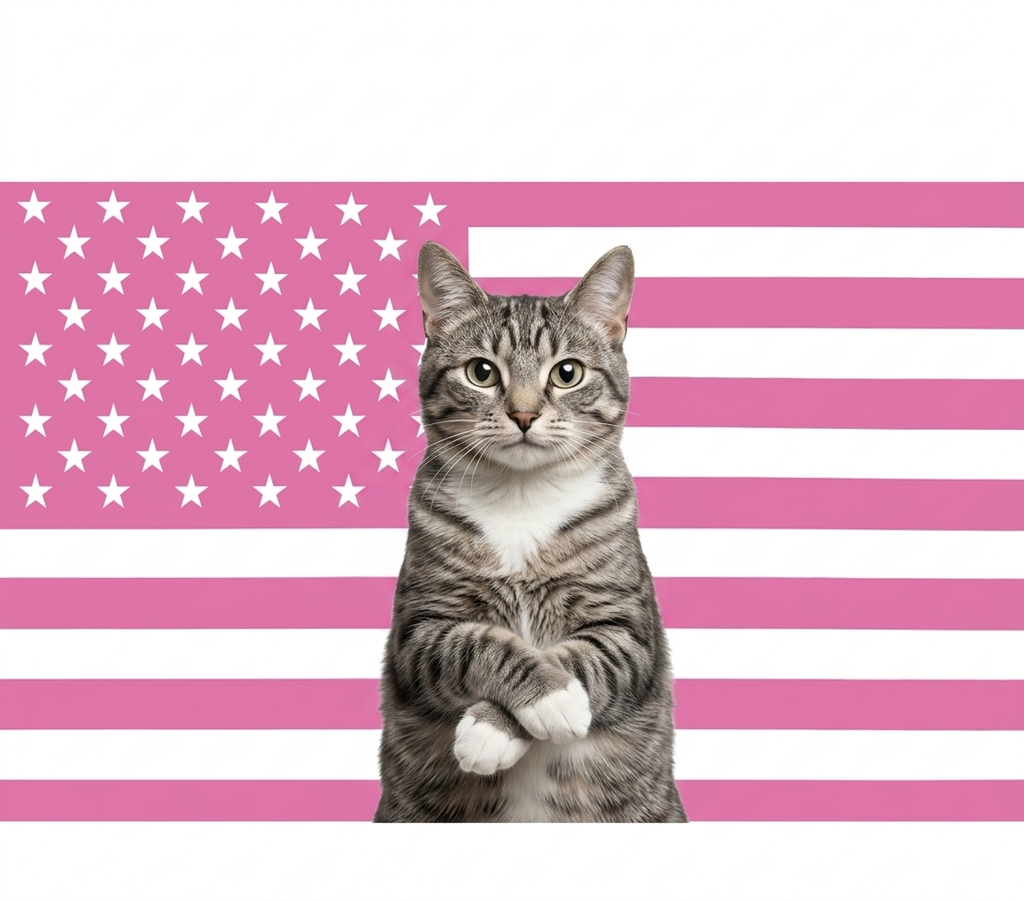 Custom Pink USA Flag